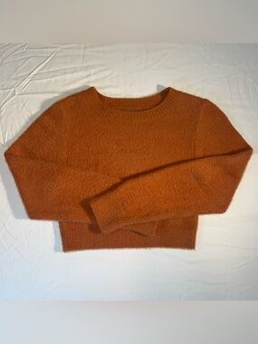 Urban Outfitters Cozy Cropped Sweater - Rust Orange